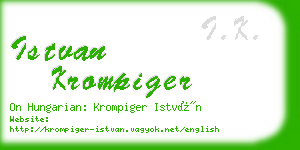 istvan krompiger business card